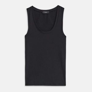 Black Theory Tank Top in Stretch Jersey One Size